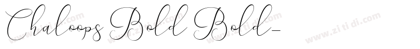 Chaloops Bold Bold字体转换